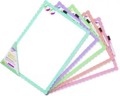 Magnetic Whiteboard with to-Do List RANDOM COLOUR Yellow, Pink, Blue board