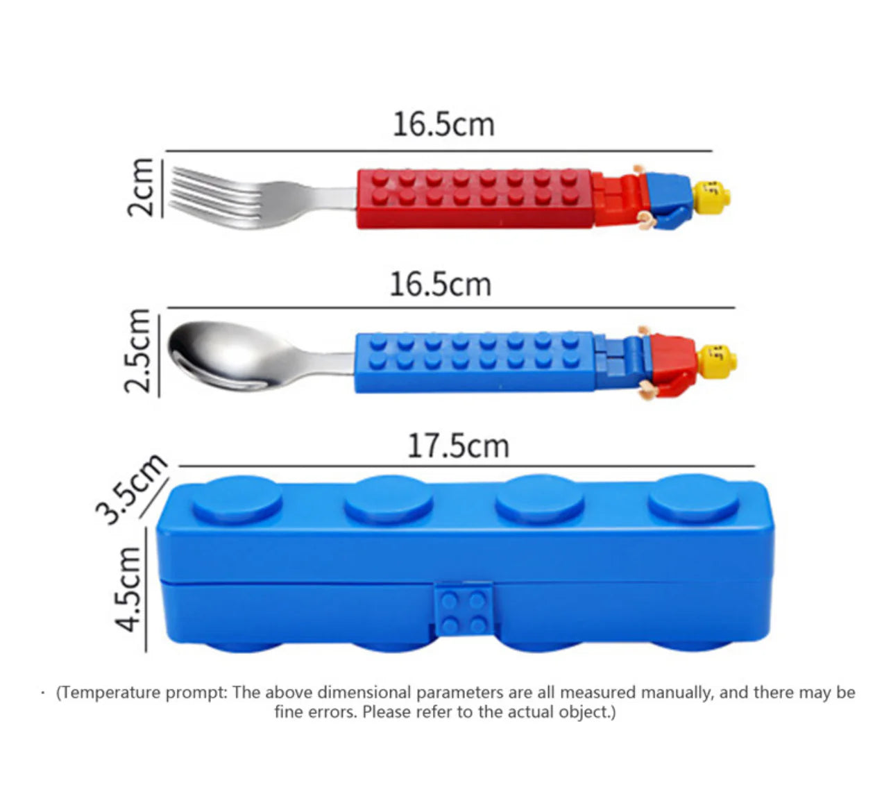 Building Blocks Design Stainless Steel Spoon and Fork Set