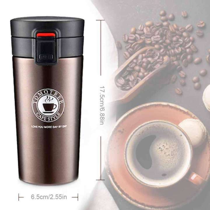 Vacuum Insulated Travel Stainless Steel Coffee Tea Mug, Thermos, Hot & Cold Flask