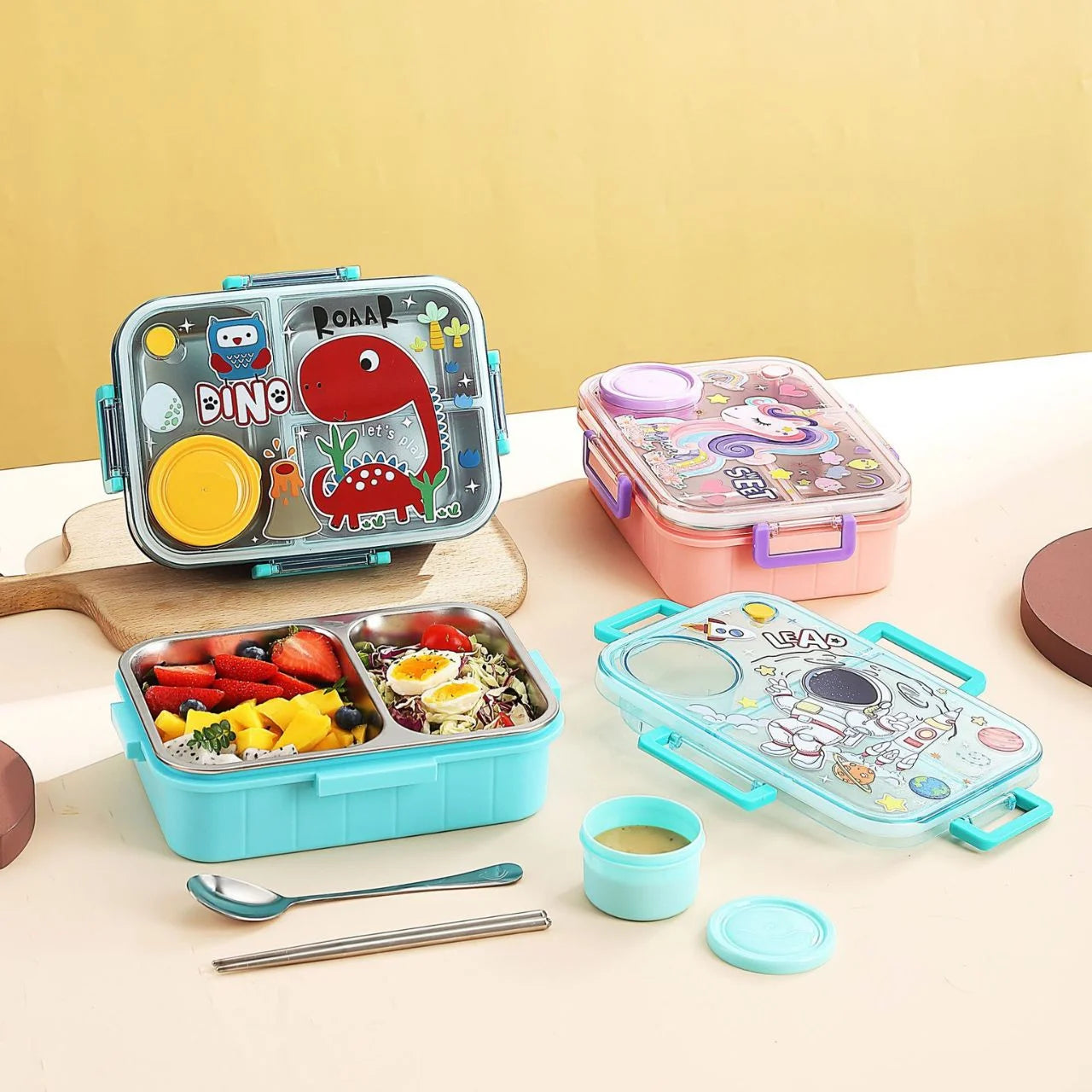 Stainless Steel Lunch Box 3 Compartments(2579)