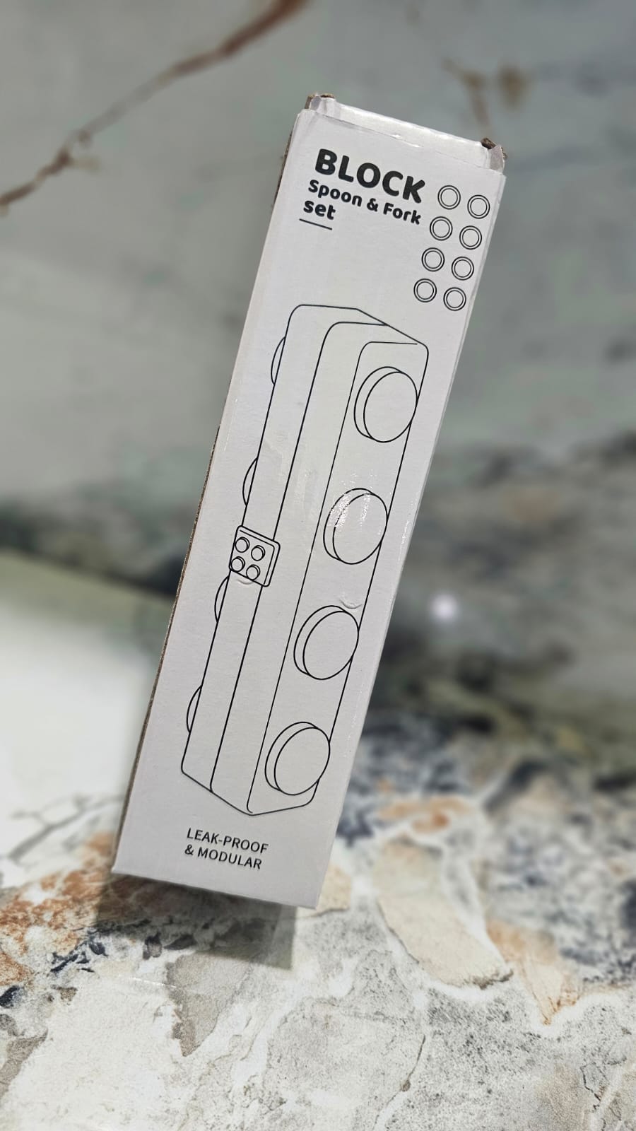 Building Blocks Design Stainless Steel Spoon and Fork Set