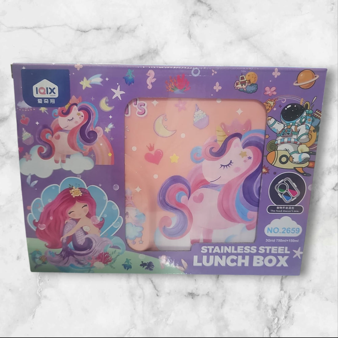 Kids Lunch Box Stainless Steel 3 Compartments(2659)