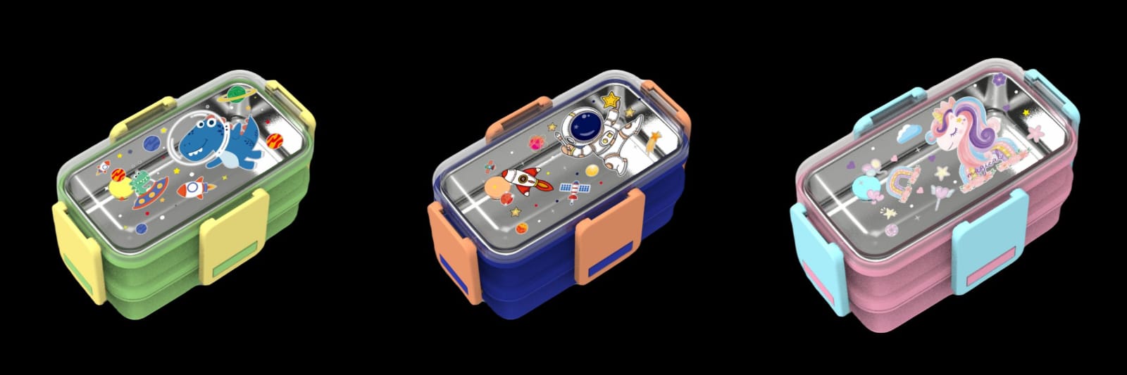 Stainless Steel Double Decker Lunch Box ( 2640 )