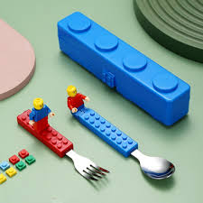 Building Blocks Design Stainless Steel Spoon and Fork Set