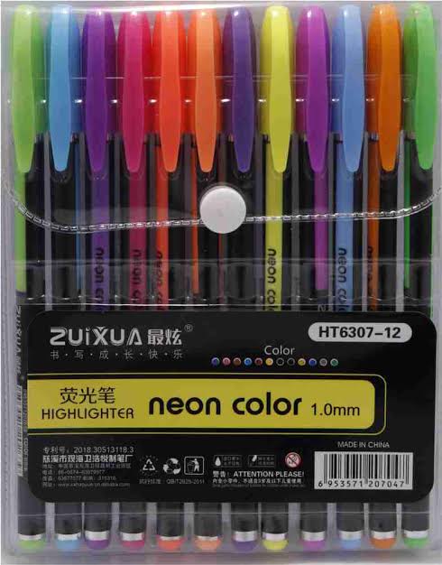 Neon Color Highlighter pack of 12