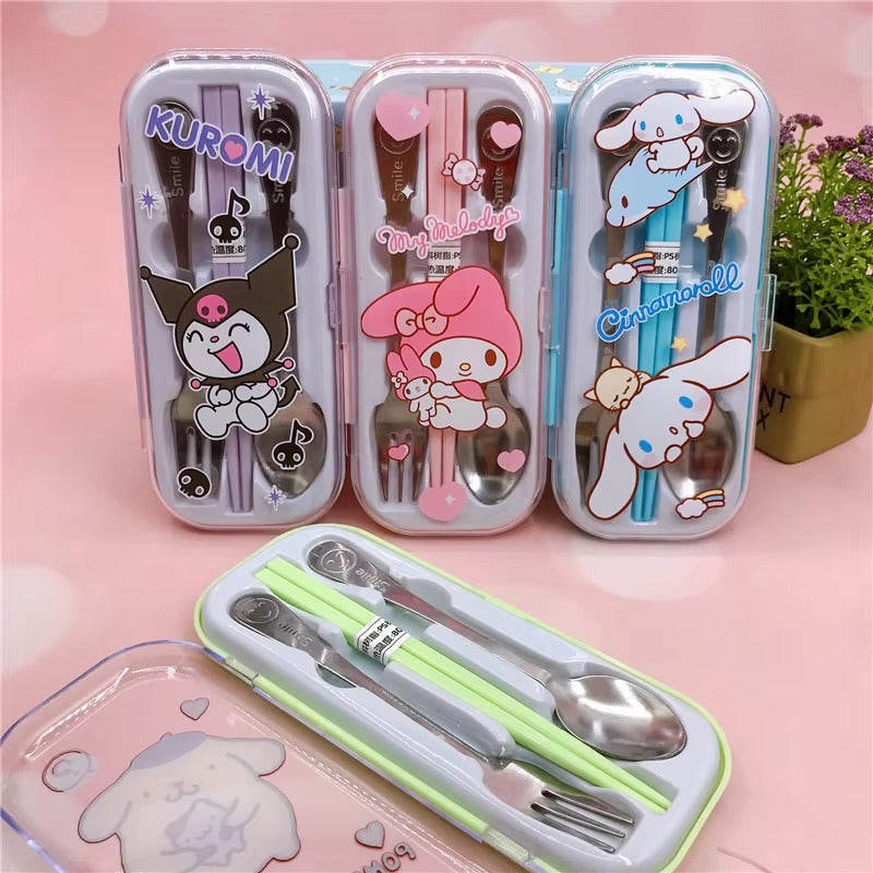 Kuromi Cutlery Set