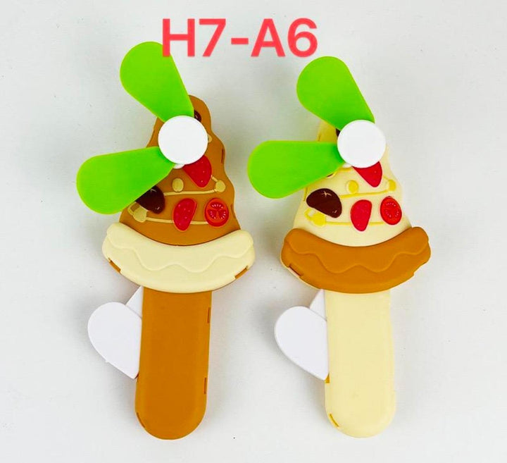 Hand Fan for kids(pizza)