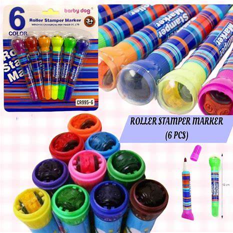 Roller Stamper Marker (Pack of 6)