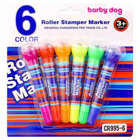 Roller Stamper Marker (Pack of 6)