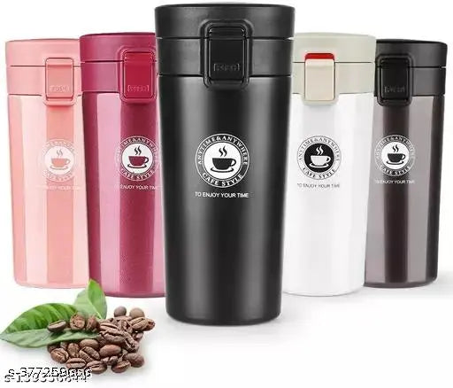 Vacuum Insulated Travel Stainless Steel Coffee Tea Mug, Thermos, Hot & Cold Flask