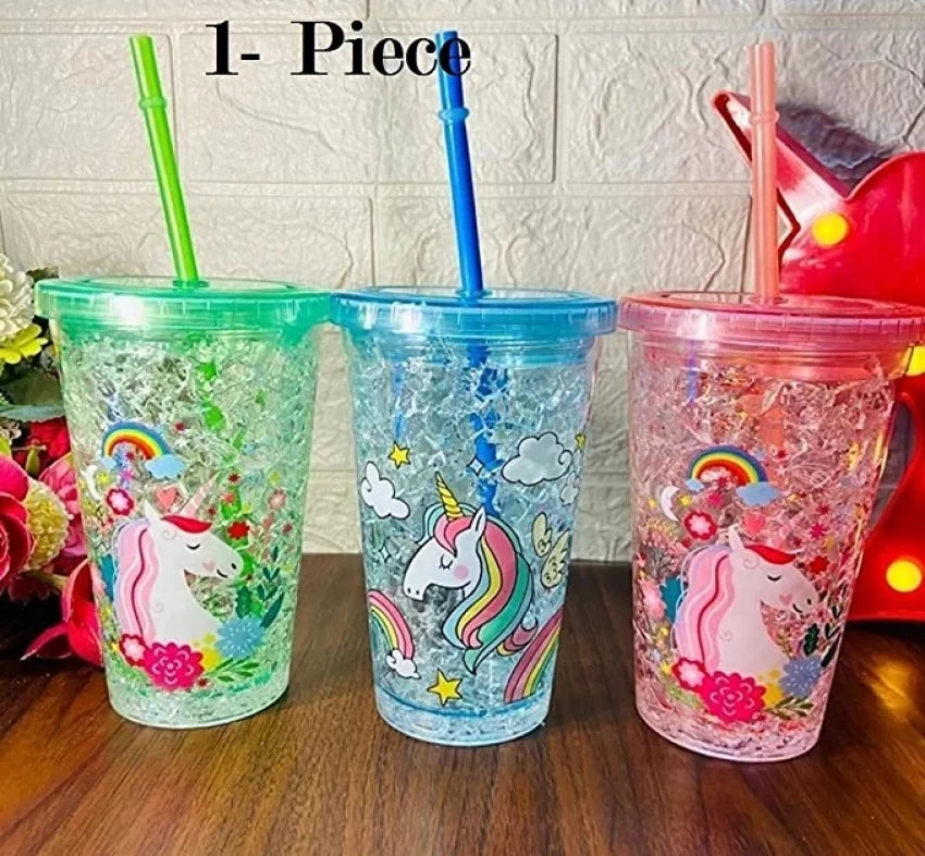 Glitter Plastic Tumblers with Straw